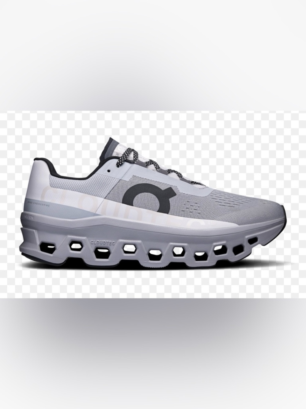 On running cloudmonster size 9 color grey preowned WORN WOMEN